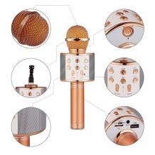 Микрофон / Bluetooth Wireless Microphone Hifi Speaker WS-858 - Rose Gold