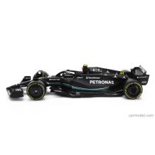 Метална кола Mercedes-AMG F1 W14 E Performance Team Mercedes-AMG Petronas Formula One Team Lewis Hamilton Season 2023 with standing pilot figure - Bburago 1:24