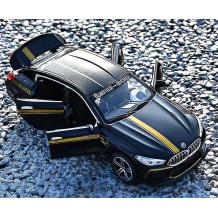 Метален автомобил със звук и светлини BMW M8 1:32 - черен