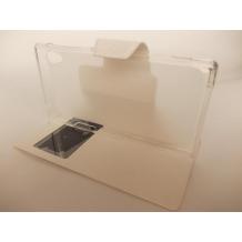 Кожен калъф Flip тефтер S-View със стойка за Sony Xperia Z1 L39h - бял / T&M
