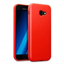 Силиконов калъф / гръб / TPU за Samsung Galaxy A5 2017 A520 - червен / гланц