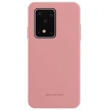 Силиконов калъф / гръб / TPU MOLAN CANO Jelly Case за Samsung Galaxy S10 Lite A91 - светло розов / мат