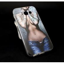 Силиконов калъф / гръб / TPU за Samsung Galaxy A3 2017 A320 - Tattoo Girl / момиче с дънки