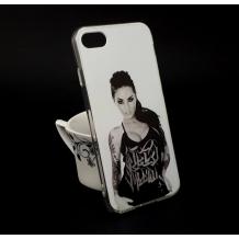 Силиконов калъф / гръб / TPU за Apple iPhone 7 - Cool Girl / черно-бял