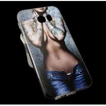 Силиконов калъф / гръб / TPU за Samsung Galaxy S6 G920 - Tattoo Girl / момиче с дънки