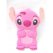 Силиконов калъф / гръб / TPU 3D за Apple iPhone 5 / 5S - Stitch / Стич / розов