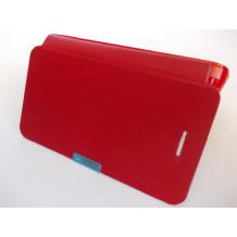 Кожен калъф Flip тефтер за Apple iPhone 4 / iPhone 4S - червен / с магнит
