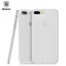 Луксозен твърд гръб BASEUS Slim Case за Apple iPhone 7 Plus / iPhone 8 Plus  - прозрачен