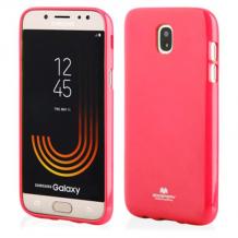 Луксозен силиконов калъф / гръб / TPU Mercury GOOSPERY Jelly Case за Samsung Galaxy J7 2017 J730 - розов