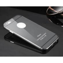 Метален бъмпер / Bumper / с твърд гръб за Apple iPhone 6 Plus / iPhone 6S Plus - тъмно сив