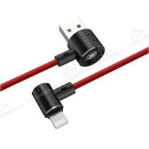 Оригинален USB кабел Baseus Магнитен T-TYPE 2в1 micro и iOS кабел / CALTX-A01 - черен с червено