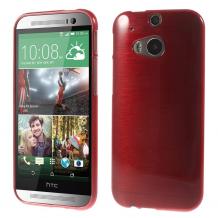 Силиконов калъф / гръб / ТПУ за HTC One M8 - червен