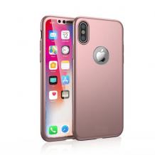 Твърд гръб Magic Skin 360° FULL за Apple iPhone X - Rose Gold