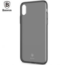 Ултра тънък силиконов калъф / гръб / TPU Ultra Slim Baseus Case за Apple iPhone X - черен