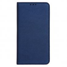 Кожен калъф Magnet Case със стойка за Huawei Mate 10 - син
