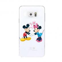 Твърд гръб за Samsung Galaxy S7 G930 - Mickey and Minnie / прозрачен