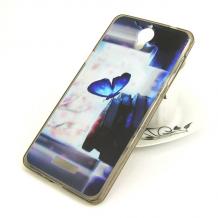 Силиконов калъф / гръб / TPU за Coolpad Modena 2 - цветен / синя пеперуда