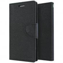 Луксозен кожен калъф Flip тефтер със стойка MERCURY Fancy Diary за Huawei Nova - черен