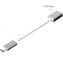 Оригинален USB OTG адаптер за Type C - сив