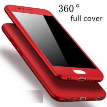 Луксозен силиконов калъф / гръб / TPU 360° за Samsung Galaxy S7 G930 - червен / лице и гръб