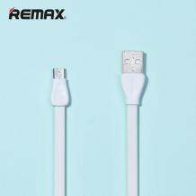 Оригинален Micro USB кабел REMAX RC-028m / Micro USB Charging Data Cable за Samsung, Huawei, LG, HTC, Sony, Lenovo, Alcatel и други - бял