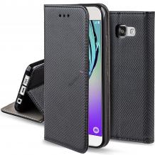 Кожен калъф Magnet Case със стойка за Samsung Galaxy J3 / J3 2016 J320 - черен