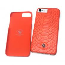 Луксозен твърд гръб със силиконова кант за Apple iPhone 7 / iPhone 8 - Santa Barbara Polo Club / Red Snake