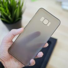 Ултра тънък силиконов калъф / гръб / TPU Ultra Thin за Samsung Galaxy S8 Plus G955 - сив / прозрачен