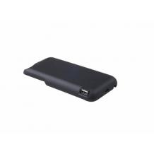 Твърд гръб / външна батерия / Battery power bank 7000mAh със стойка за Apple iPhone 6 / iPhone 6S / iPhone 7 / iPhone 8 - черен