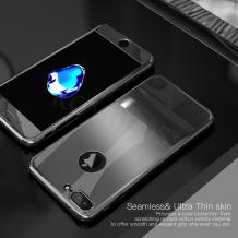 Луксозен твърд гръб 360° FULL за Apple iPhone 6 Plus / iPhone 6S Plus - сребрист / огледален / лице и гръб