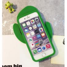 Силиконов калъф / гръб / TPU 3D за Apple iPhone 6 / iPhone 6S - зелен / кактус
