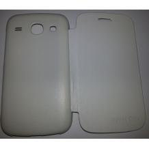 Кожен калъф Flip Cover тип тефтер за Samsung Galaxy Core i8260 i8262 - бял