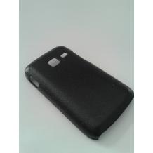 Заден предпазен твърд гръб за Samsung Galaxy Y Duos S6102 - черен имитиращ кожа