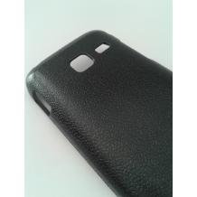Заден предпазен твърд гръб за Samsung Galaxy Y Duos S6102 - черен имитиращ кожа
