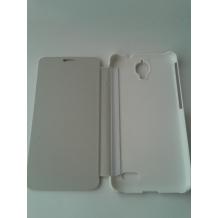 Кожен калъф Flip Cover тип тефтер за Alcatel 6030D One Touch Idol - бял