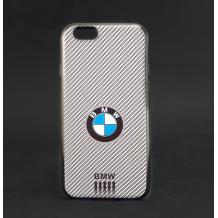 Ултра тънък силиконов калъф / гръб / TPU Ultra Thin за Apple iPhone 6 / iPhone 6S - сив карбон / BMW