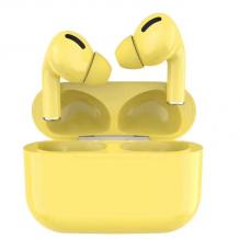 Безжични Bluetooth слушалки Apple AirPods Pro / handsfree / - жълти