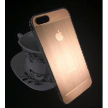 Луксозен силиконов калъф / гръб / TPU за Apple iPhone 5 / iPhone 5S / iPhone SE - Rose Gold / хром