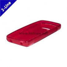 Силиконов калъф / гръб / TPU S-Line за Nokia 206 - червен S-Case