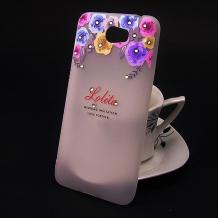 Луксозен силиконов калъф / гръб / TPU с камъни за Huawei Y5 2 / Y5 II / Y6 II Compact - Lolita цветя / рози