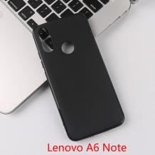 Силиконов калъф / гръб / TPU за Lenovo A6 Note - черен / мат