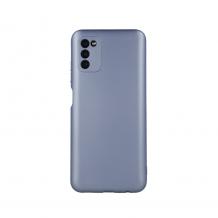 Силиконов калъф / гръб / TPU кейс Metallic Cover за Samsung Galaxy A22 4G - светло син