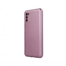Силиконов калъф / гръб / TPU кейс Metallic Cover за Samsung Galaxy A03s - розов