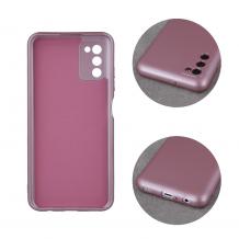 Силиконов калъф / гръб / TPU кейс Metallic Cover за Samsung Galaxy A03s - розов