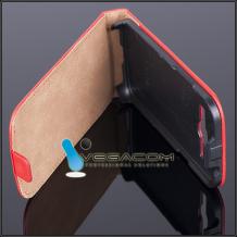 Кожен калъф Flip тефтер за Samsung G3500 Galaxy Core Plus - червен