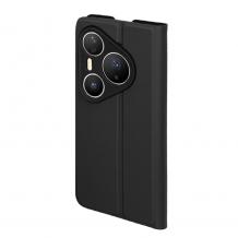 Кожен калъф Flip тефтер със стойка за Huawei Pura 80 Pro MagSkin Book - черен