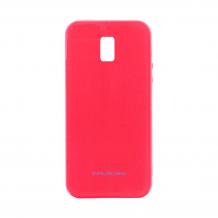 Силиконов калъф / гръб / TPU за Samsung Galaxy J7 2017 J730 - розов / брокат