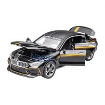 Метален автомобил със звук и светлини BMW M8 1:32 - черен