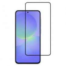 5D full cover Tempered glass Full Glue screen protector Samsung Galaxy A37 5G / Извит стъклен скрийн протектор с лепило от вътрешната страна за Samsung Galaxy A37 5G - черен кант