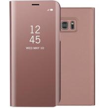 Луксозен калъф Clear View Cover с твърд гръб за Samsung Galaxy A5 2017 A520 - Rose Gold